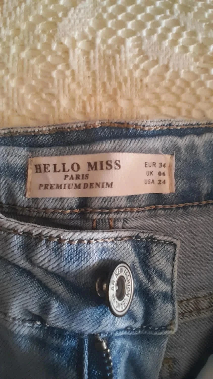 Jeans rasgado, Tamanho 34, Marca Hello Miss – photo 10